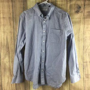 Five Four Blue Long-sleeve Dress Shirt Large